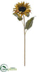 Silk Plants Direct Sunflower Spray - Olive Green - Pack of 12