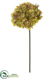 Hydrangea Spray - Mustard Olive Green - Pack of 12