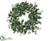 Silk Plants Direct Deluxe Ivy Wreath - Green Variegated - Pack of 2