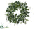 Silk Plants Direct Ivy Wreath - Green Variegated - Pack of 2