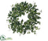 Silk Plants Direct Ivy Wreath - Green Variegated - Pack of 2