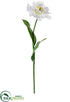 Silk Plants Direct Tulip Spray - White - Pack of 12