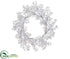 Silk Plants Direct Snowflake Wreath - White - Pack of 6