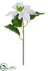 Silk Plants Direct Iced Velvet Royal Poinsettia Spray - White - Pack of 12