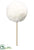 Pompon Pick - White - Pack of 12