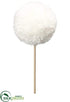 Silk Plants Direct Pompon Pick - White - Pack of 12