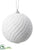 Glittered Ball Ornament - White - Pack of 12