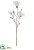 Silk Plants Direct Snowed Japanese Magnolia Spray - White - Pack of 12