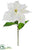 Majestic Velvet Poinsettia Spray - White - Pack of 12