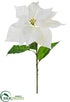 Silk Plants Direct Majestic Velvet Poinsettia Spray - White - Pack of 12