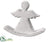 Silk Plants Direct Angel Figurine - White - Pack of 8