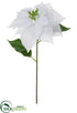 Silk Plants Direct Iced Velvet Royal Poinsettia Spray - White - Pack of 12
