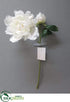 Silk Plants Direct Peony with Bud Spray - White - Pack of 12