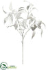 Silk Plants Direct Velvet Ruscus Leaf Spray - White - Pack of 12