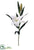 Silk Plants Direct Casablanca Lily Spray - White - Pack of 24