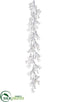 Silk Plants Direct Snowflake Garland - White - Pack of 6