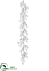 Silk Plants Direct Snowflake Garland - White - Pack of 6