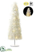 Silk Plants Direct Glittered Plastic Twig Tree With Light And USB Cable - White - Pack of 1