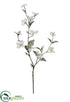 Silk Plants Direct Glittered, Snowed Dogwood Spray - White - Pack of 12