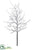 Snowed Plastic Twig Tree Branch - White - Pack of 6