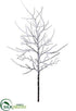 Silk Plants Direct Snowed Plastic Twig Tree Branch - White - Pack of 6