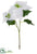 Iced Velvet Royal Poinsettia Spray - White - Pack of 6