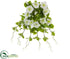 Silk Plants Direct Petunia Hanging Bush - White - Pack of 12