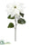 Velvet Poinsettia Spray - White - Pack of 12