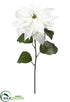 Silk Plants Direct Velvet Poinsettia Spray - White - Pack of 12