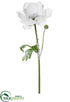 Silk Plants Direct Snowed Anemone Spray - White - Pack of 12