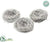 Glittered Bird's Nest With Clip - White - Pack of 6