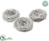 Silk Plants Direct Glittered Bird's Nest With Clip - White - Pack of 6