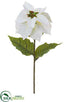 Silk Plants Direct Velvet Poinsettia Spray - White - Pack of 12