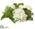 Silk Plants Direct Hydrangea, Sedum Arrangement - White - Pack of 2