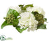 Silk Plants Direct Hydrangea, Sedum Arrangement - White - Pack of 2