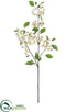 Silk Plants Direct Apple Blossom Spray - White - Pack of 6