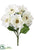 Glittered Velvet Magnolia Bush - White - Pack of 6
