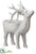 Poly Resin Reindeer Planter - White - Pack of 1