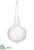 Glass Finial Ornament - White - Pack of 2