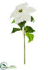 Silk Plants Direct Velvet Poinsettia Spray - White - Pack of 12