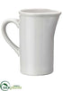 Silk Plants Direct Ceramic Pitcher - White - Pack of 6
