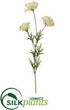 Silk Plants Direct Queen Ann Lace Spray - White - Pack of 6