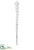 Beaded Icicle Ornament - White - Pack of 12
