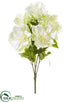 Silk Plants Direct Velvet Open Peony Bush - White - Pack of 6