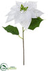 Silk Plants Direct Velvet Royal Poinsettia Spray - White - Pack of 12