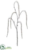 Silk Plants Direct Glittered Amaranthus Hanging Spray - White - Pack of 12