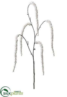 Glittered Amaranthus Hanging Spray - White - Pack of 12