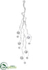 Silk Plants Direct Jingle Bell Hanging Spray - White - Pack of 12