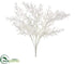 Silk Plants Direct Glittered Twig Bush - White - Pack of 12