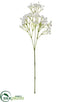 Silk Plants Direct Gypsophila Spray - White - Pack of 12